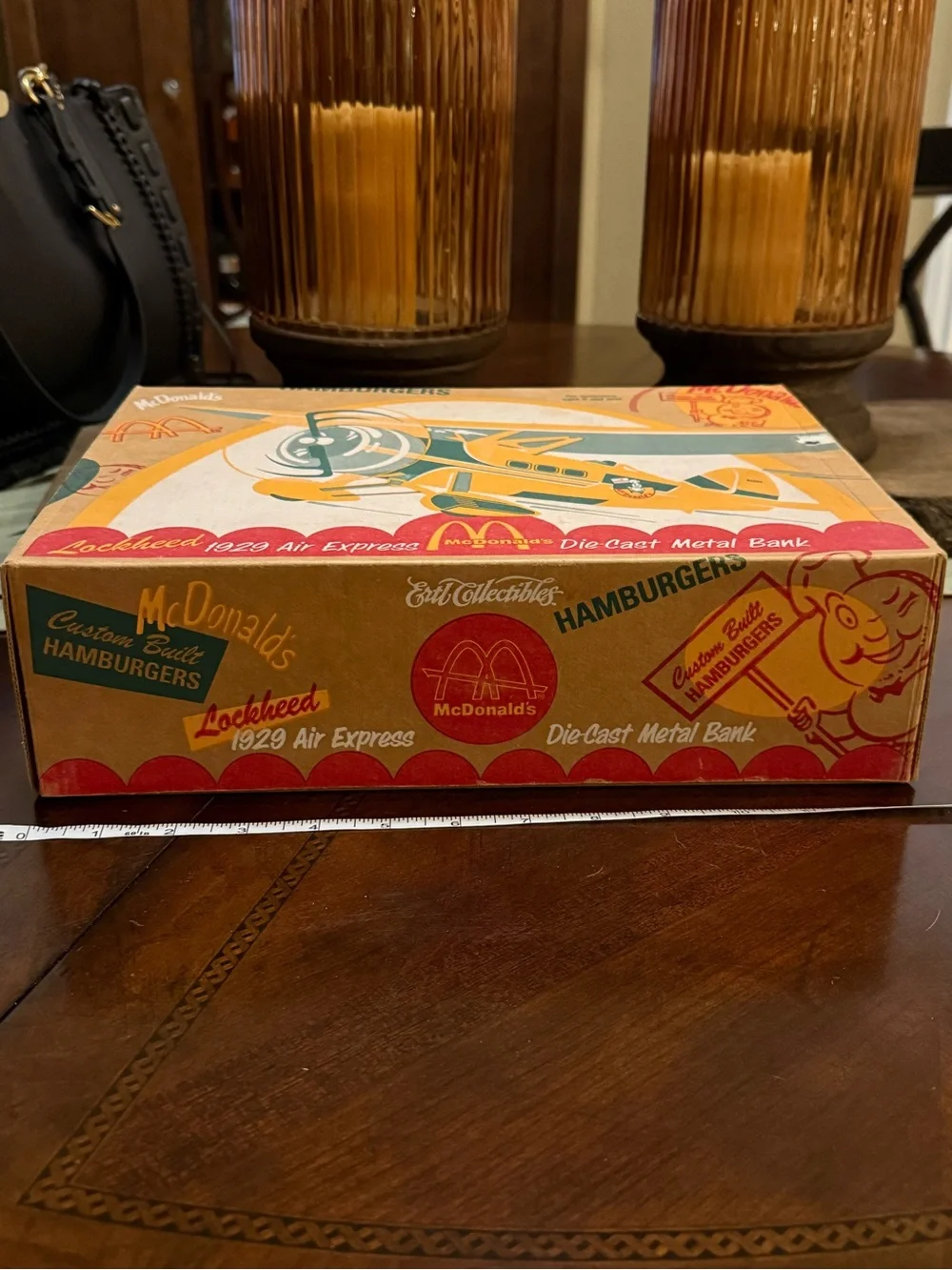 McDonald's Yellow & Green Die-Cast Airplane Bank